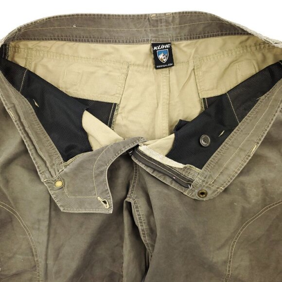Kuhl Quick Dry Outdoor Hiking Cargo Shorts Snap Zippered Men "38" Real Waist 40 - Picture 4 of 12